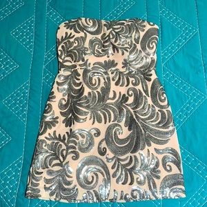 Cocktail dress (blush and silver)